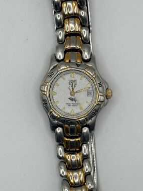Vintage ESQ Swiss Two Tone Shark Diver Watch - New Battery